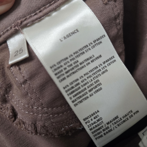 L'Agence brown skinny jeans classic stretchy fall Equestrian Preppy - Picture 9 of 9